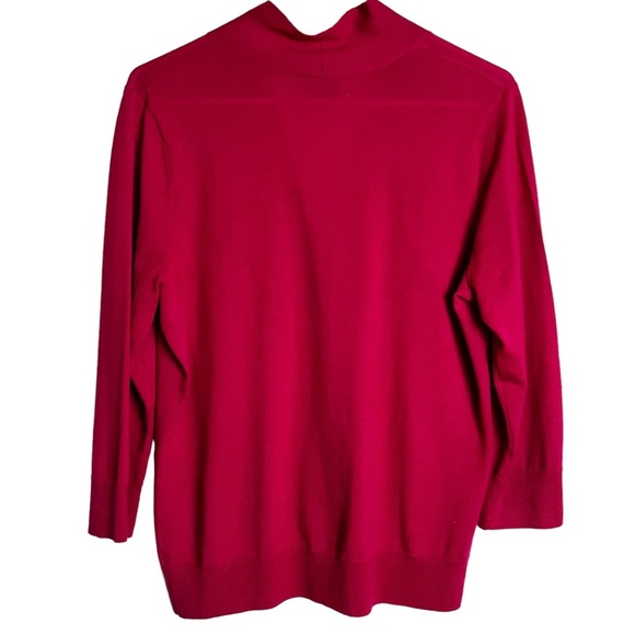 Talbots - Magenta Cardigan‎ with Rhinestone Buttons - Sz. LP - Picture 2 of 7